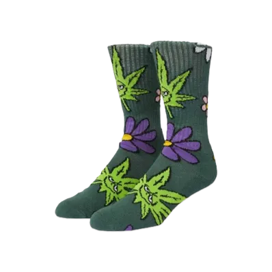 HUF Green Buddy Blossom Socks "Green"