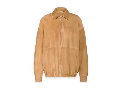 PRADA Women's Suede Jacket "Maple Brown"