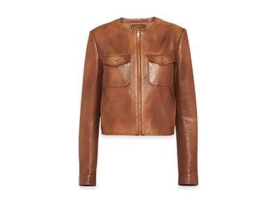PRADA Women's Nappa Leather Jacket "Palisander"