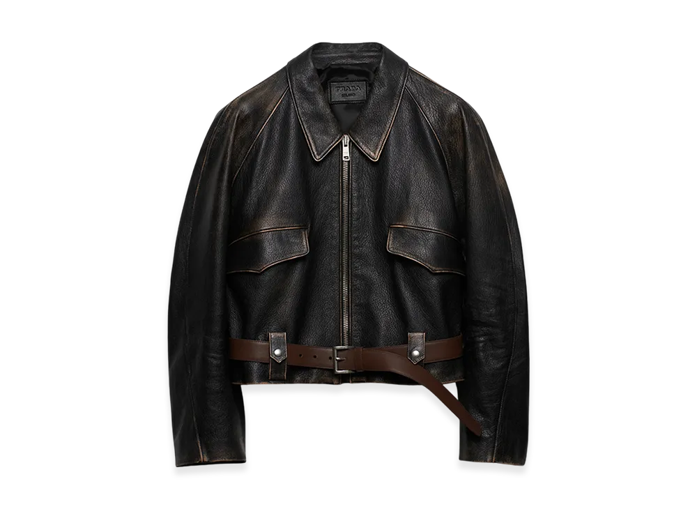 PRADA Women's Leather Jacket "Black"