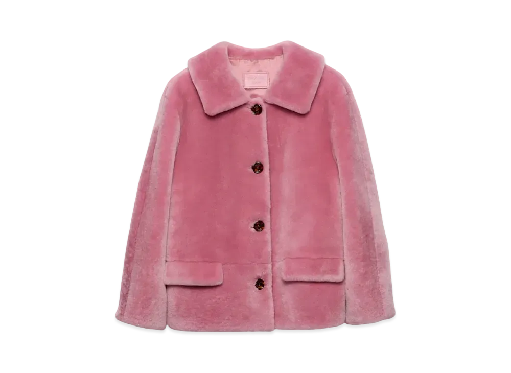 PRADA Women's Shearling Jacket Pink