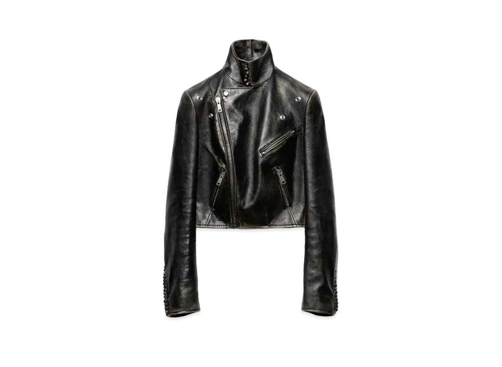 PRADA Women's Leather Biker Jacket "Black"