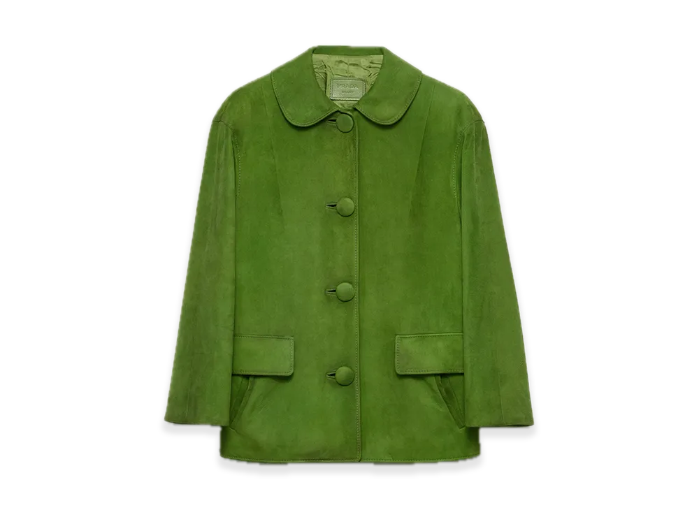 PRADA Suede Jacket "Light green"