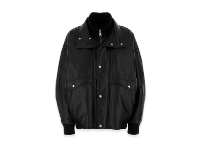 PRADA Women's Nappa Leather Bomber Jacket "Black"