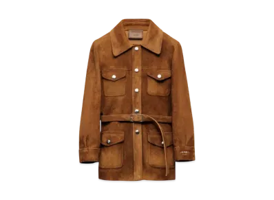 PRADA Women's Suede Safari Jacket "Brown"