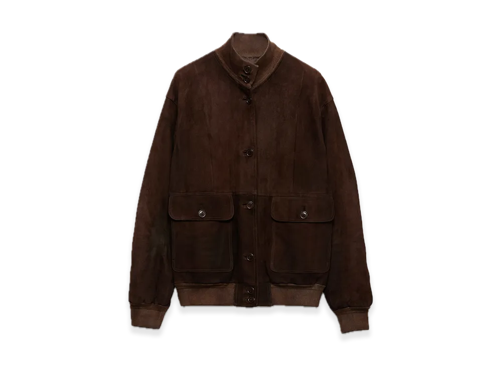 PRADA Suede Jacket "Dark brown"