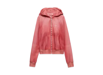 PRADA Women's Nappa Leather Hoodie "Pink"