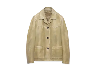 PRADA Women's Nappa Leather Jacket "Beige"