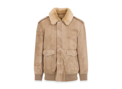 PRADA Women's Sheepskin Bomber Jacket "Beige"