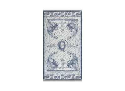 Dior and Hylton Nel Blanket Wool and Cashmere "Gray/Blue"