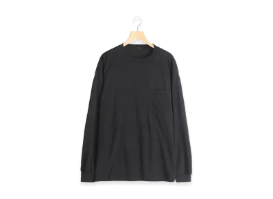 COMOLI Summer Wool Long Sleeve T-Shirt "Charcoal"