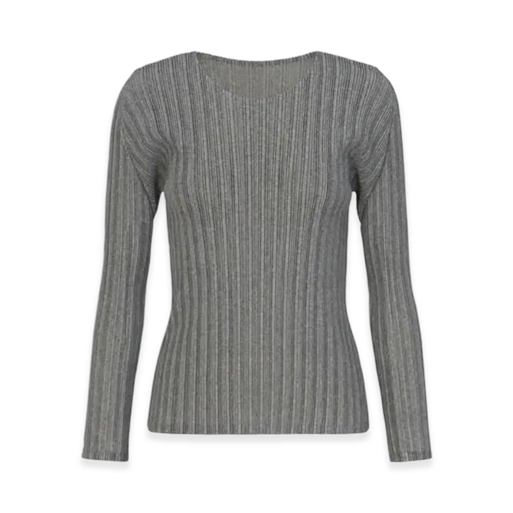 PLEATS PLEASE ISSEY MIYAKE Rib Pleats Basics "Light Gray"