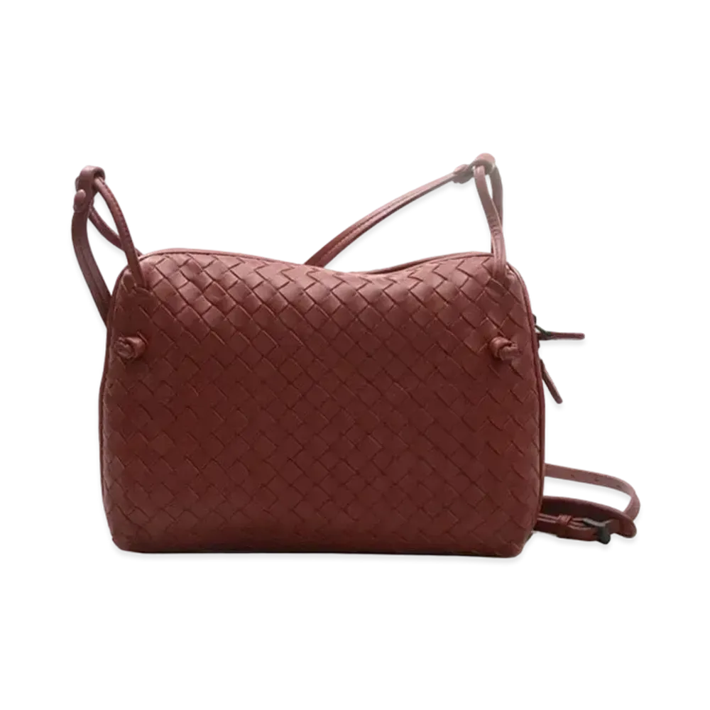 Bottega Veneta Lambskin Shoulder Bag "Red"
