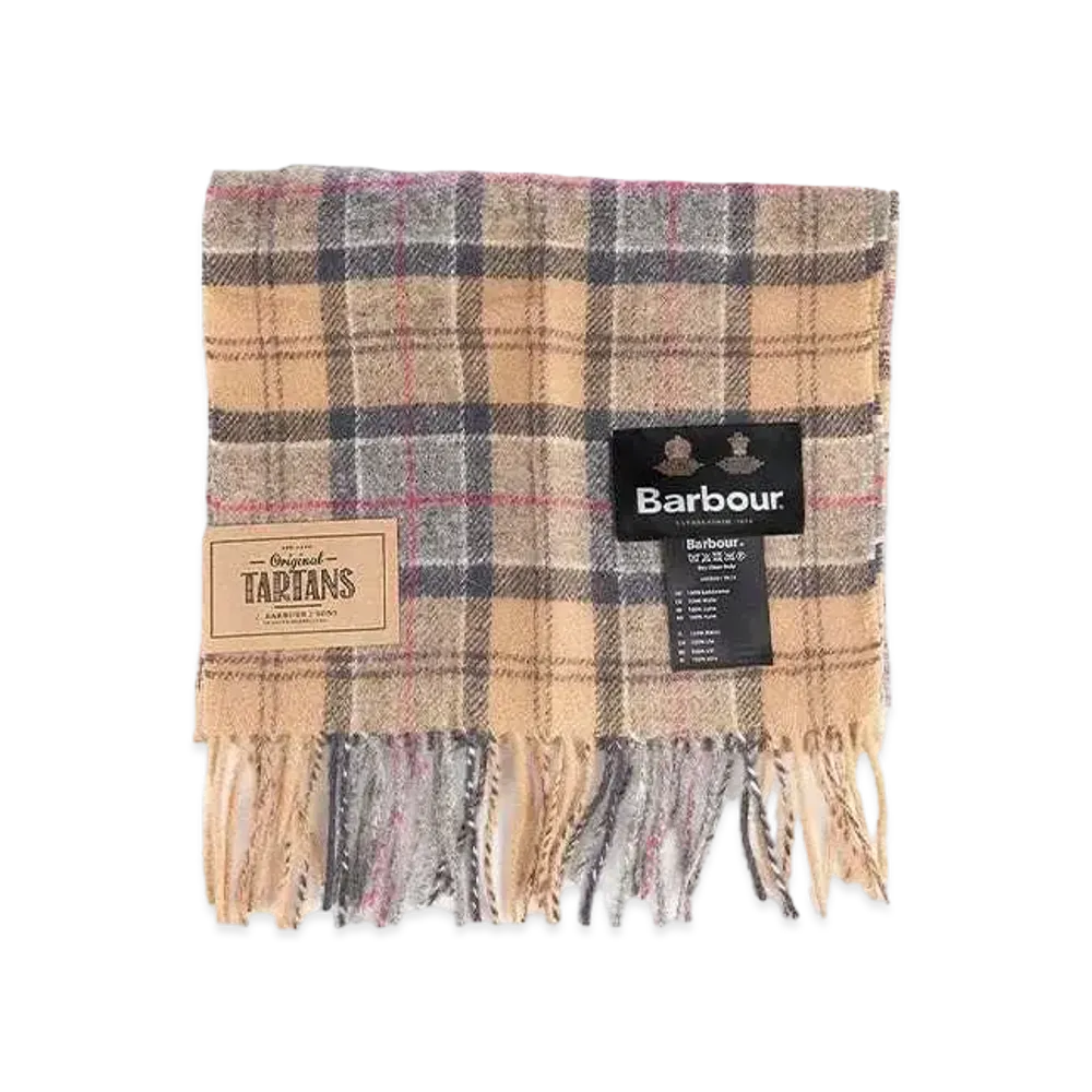 Barbour Wool Tartan Scarf "Gray"