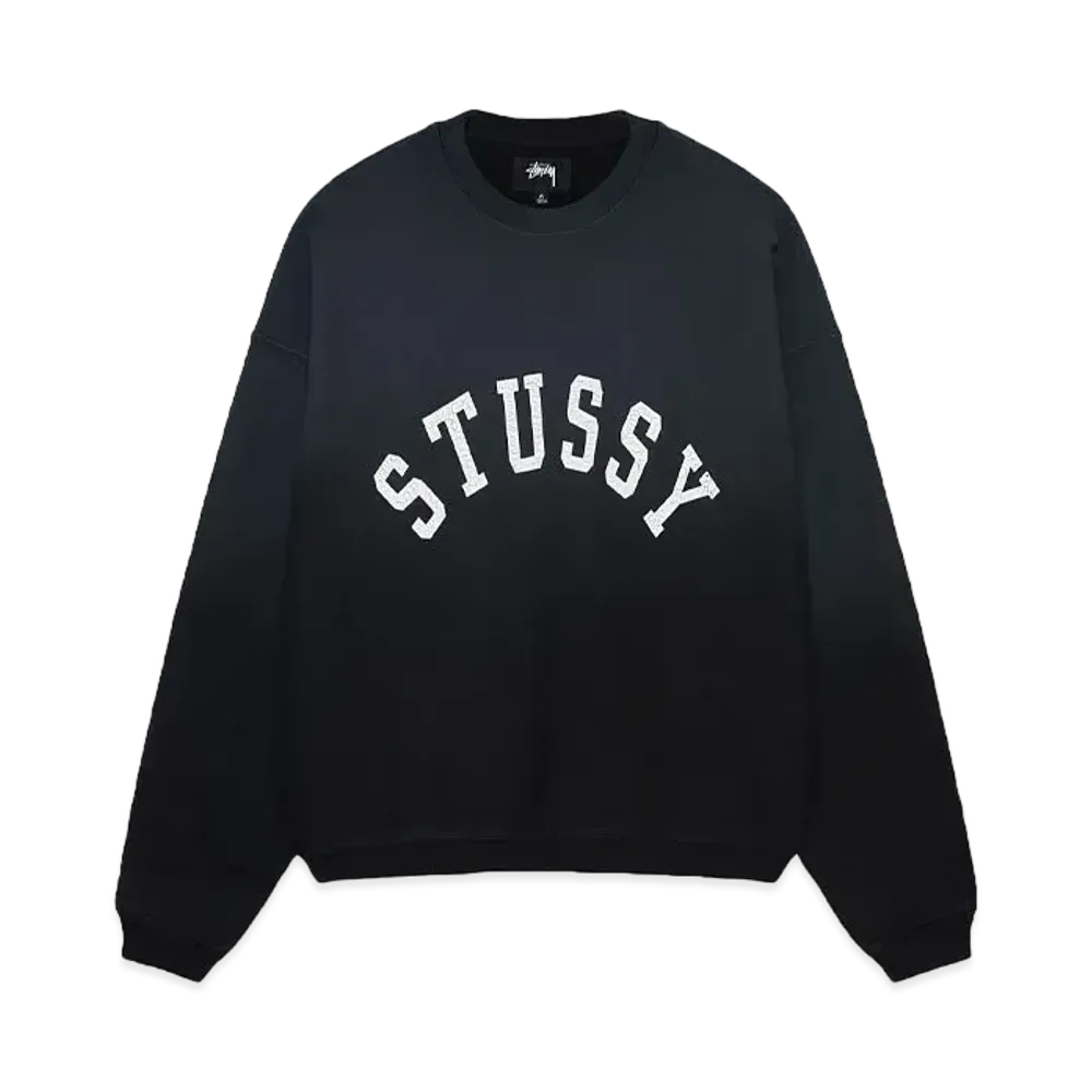 Stussy Sun Faded Oversized Crew "Black"