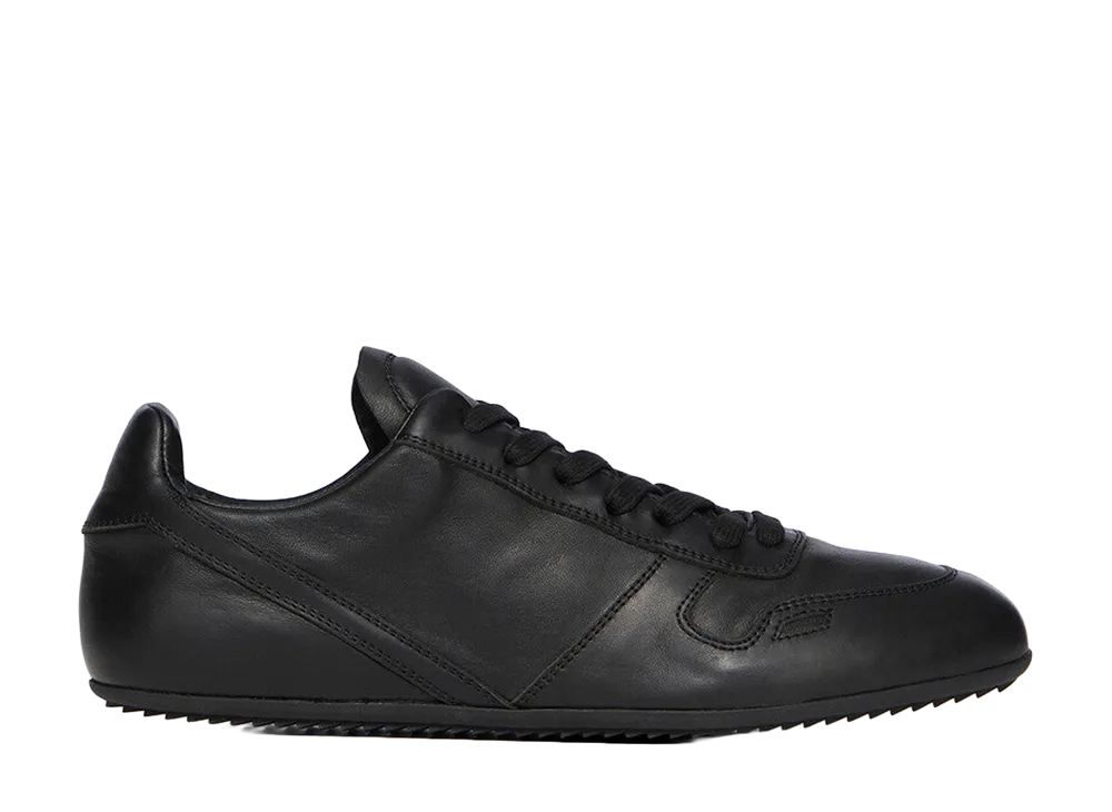 Rick Owens Women's SS26 Minimal Sneaks Linus Lamb Leather "Black"