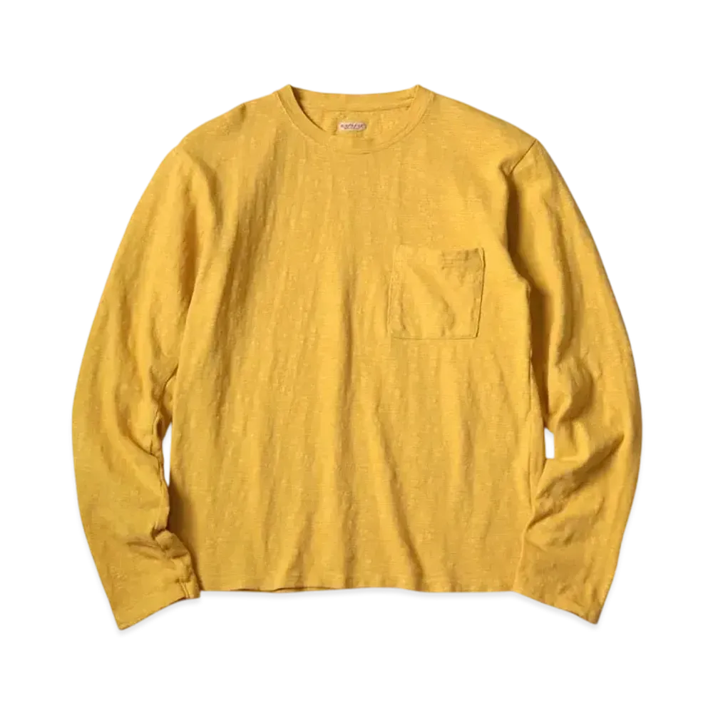 KAPITAL Amuse Knit Poke Long Tee "Yellow"
