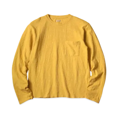 KAPITAL Amuse Knit Poke Long Tee "Yellow"