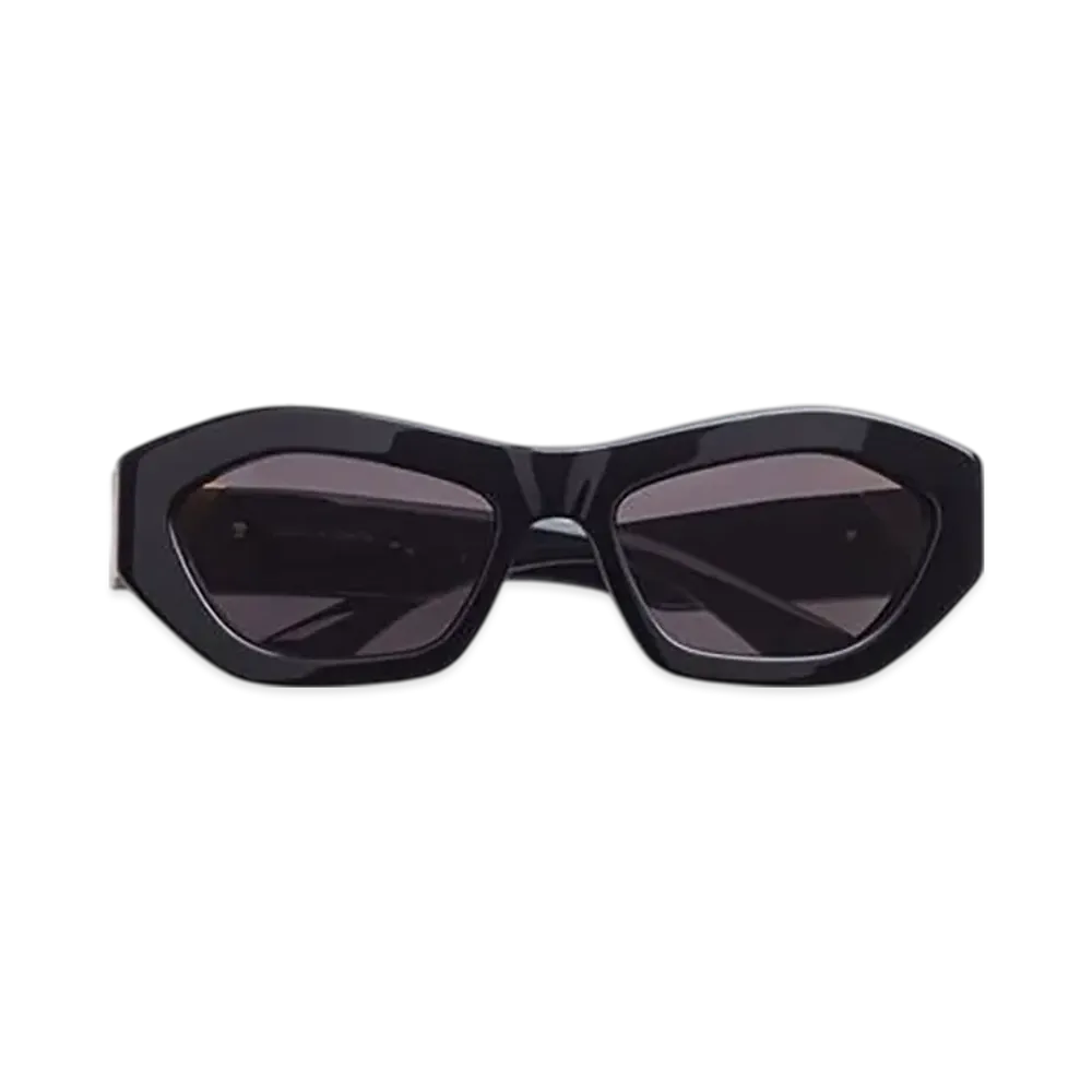 Bottega Veneta Angle Hexagonal Sunglasses "Black/Gray"