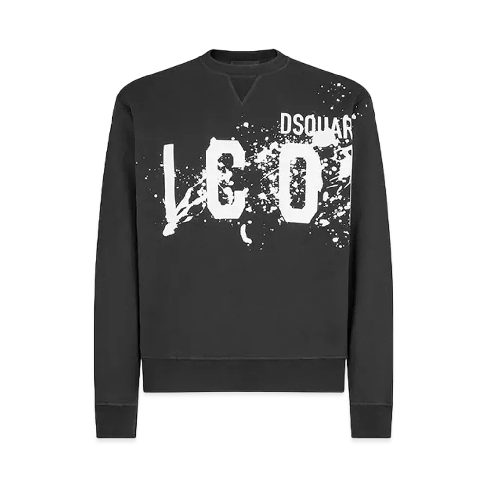 Dsquared2 Icon Splash Cool Fit Crewneck Sweatshirt "Black"