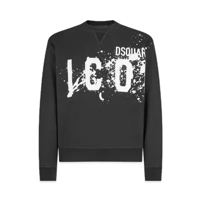 Dsquared2 Icon Splash Cool Fit Crewneck Sweatshirt "Black"