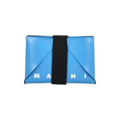 Marni Blue And Brown Credit Card Case "Azul/Coffee"