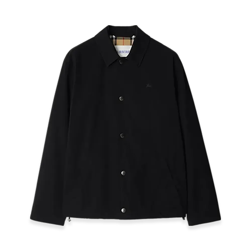 Burberry Gabardine Coach Jacket "Black"