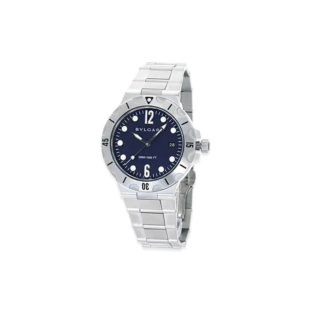 BVLGARI Diagono Professional Scuba Watch "Silver/Navy"