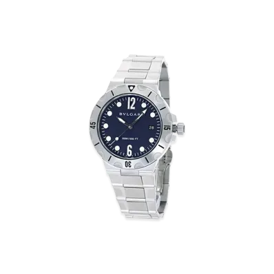 BVLGARI Diagono Professional Scuba Watch "Silver/Navy"