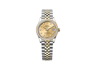 ROLEX Datejust 31mm Oystersteel & Yellow Gold Diamond 278383RBR "Champagne-colour"