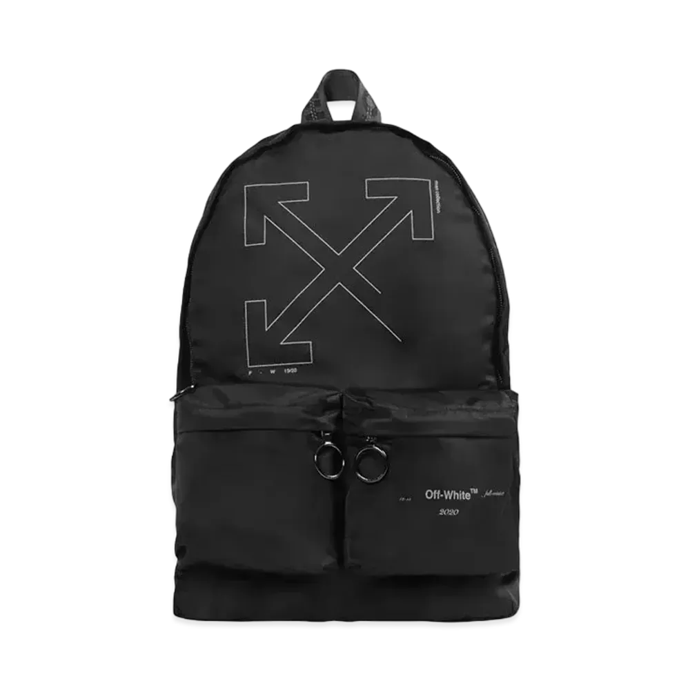 OFF-WHITE UNFINISHED BACKPACK "Black Silver"