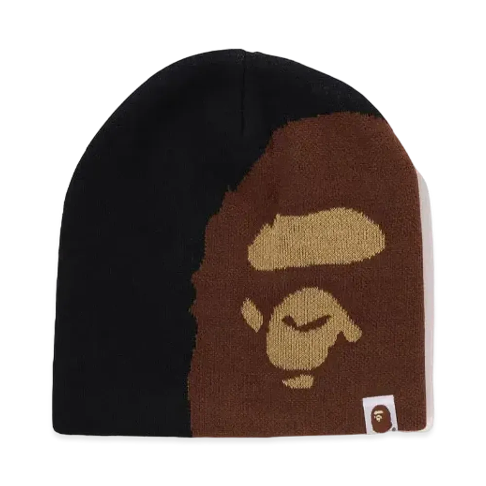 A BATHING APE Ape Head Knit Cap "Black"