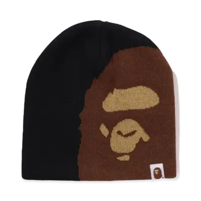 A BATHING APE Ape Head Knit Cap "Black"