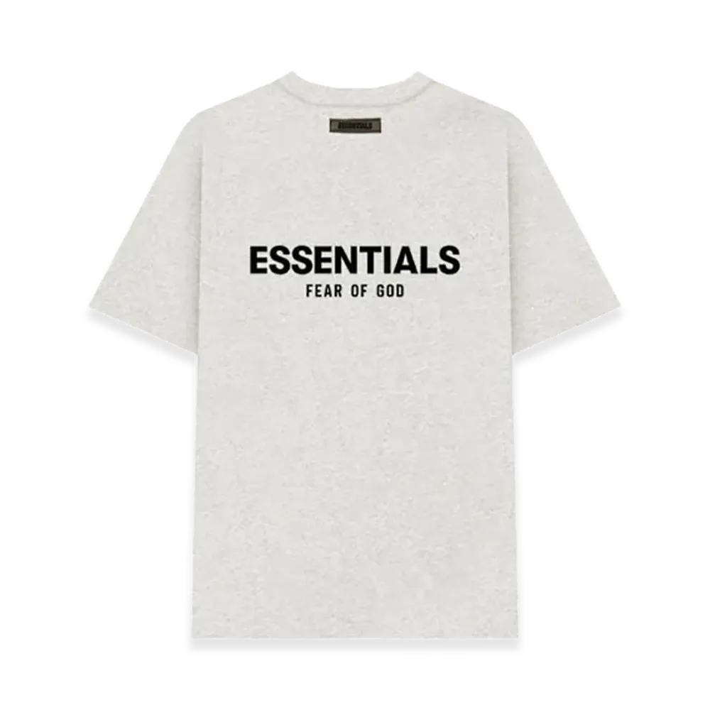 フィアオブゴッド エッセンシャルズ シリコンバックロゴ Tシャツ 半袖 "ライトオートミール"