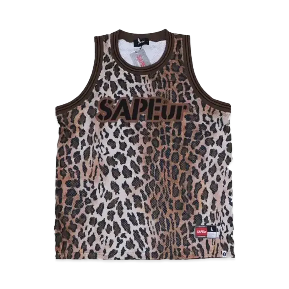 SAPEur Basket Tank Top "Leopard Brown"