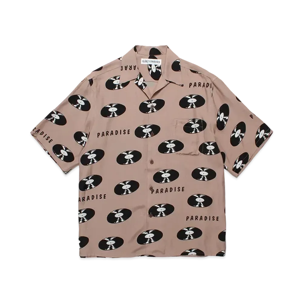 WACKO MARIA Records Hawaiian Shirt "Brown"