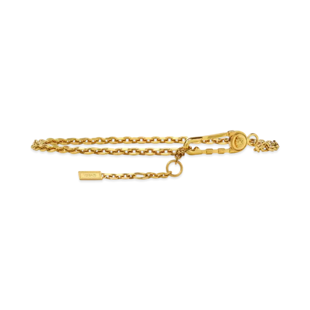 Versace Safety Pin Chain Belt 1.5cm "Gold"