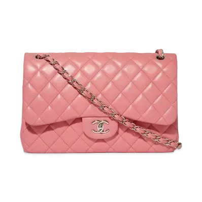 CHANEL Deca Matelasse Classic Double Flap Lambskin "Pink/Silver"
