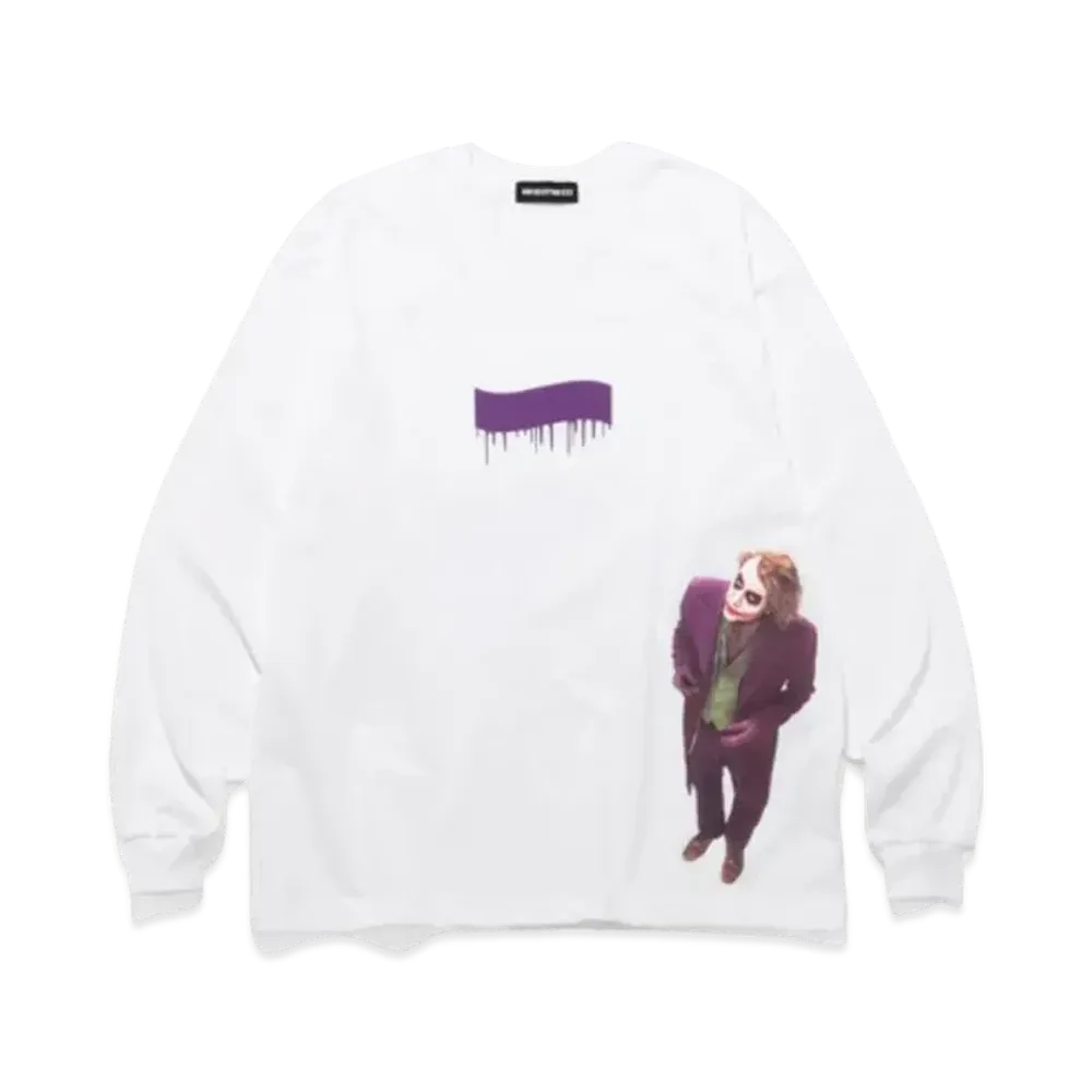 GOD SELECTION XXX x The Dark Knight Long Sleeve T-shirt GX-A25-DNLT-01 "White"