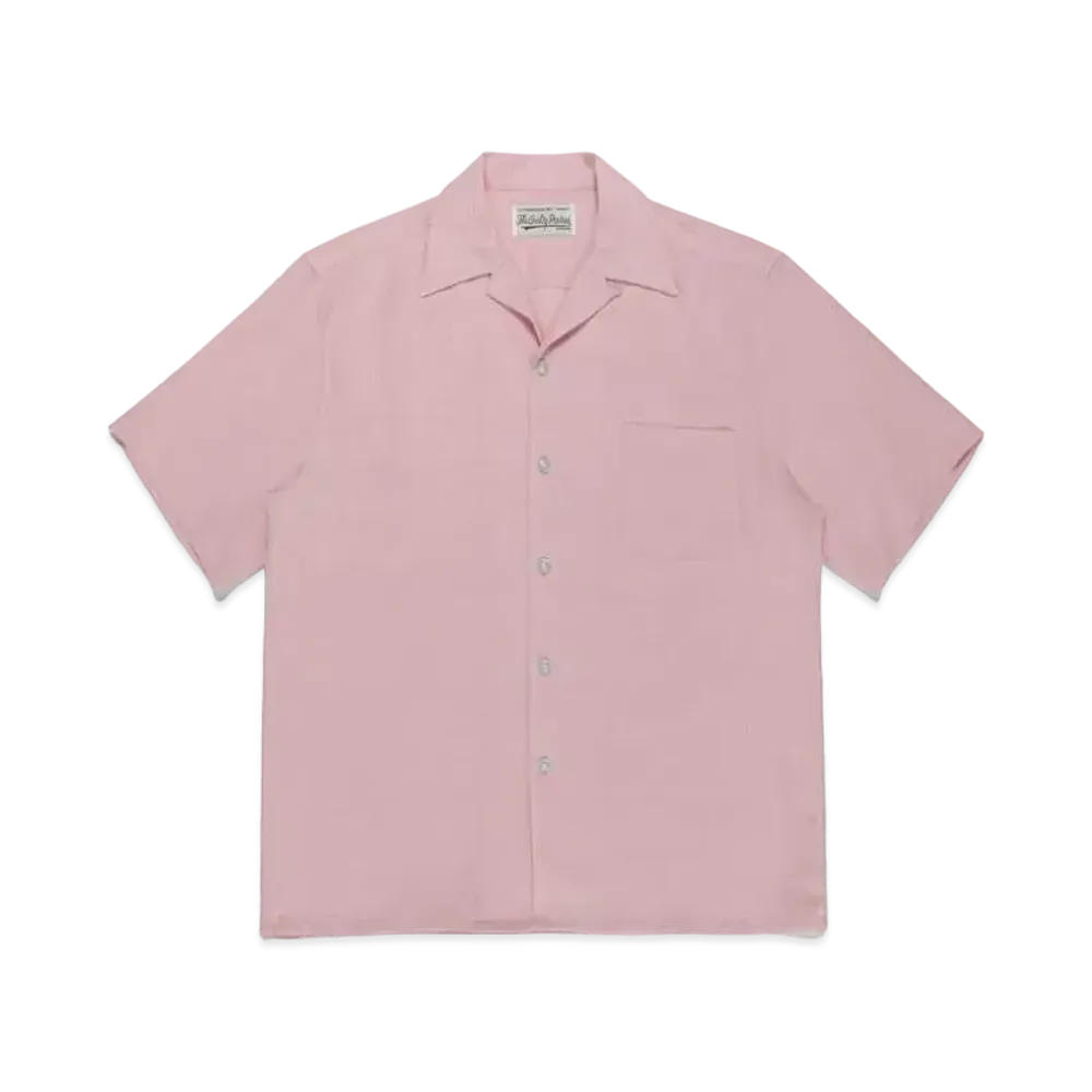 WACKO MARIA 50'S OPEN COLLAR SHIRT "Pink"