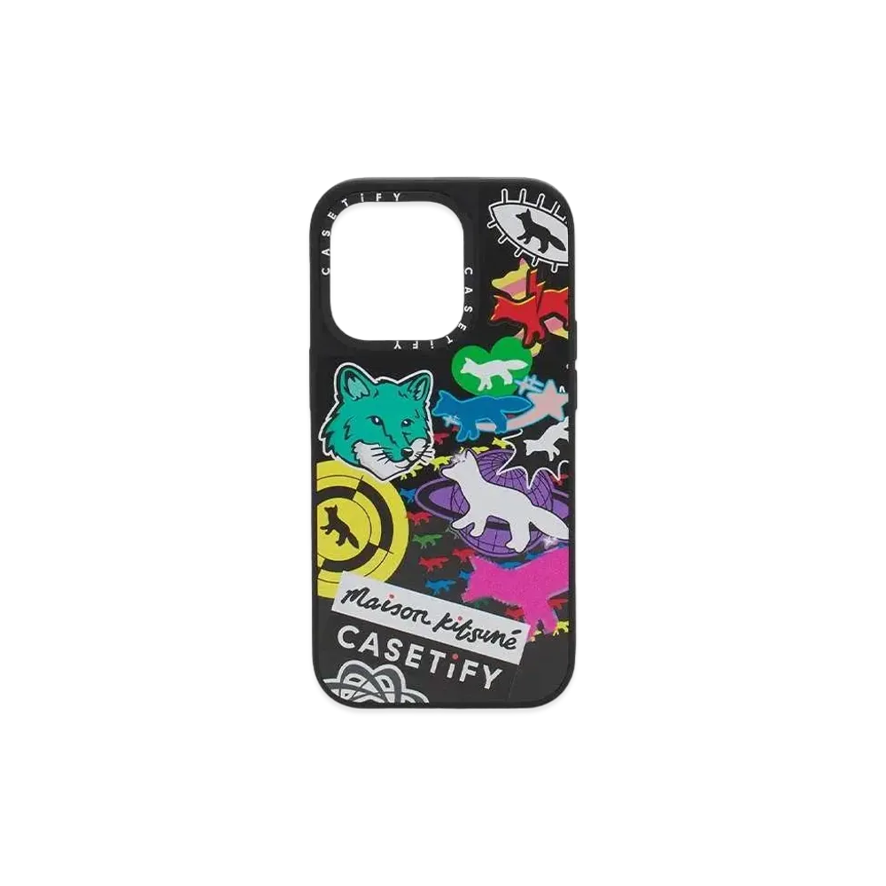 CASETIFY x MAISON KITSUNE Logo Stickers Case Iphone 14 Pro Max "Multi"