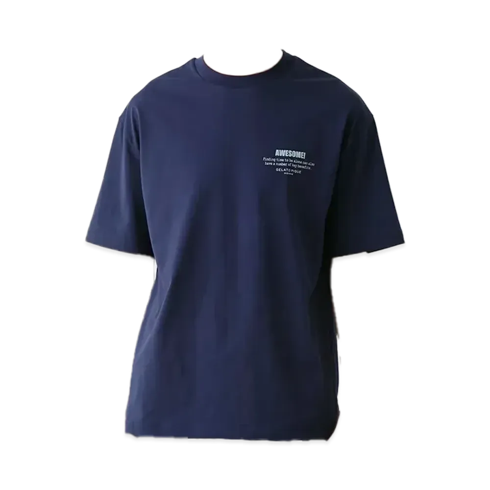 GELATO PIQUE Homme Cool Touch Sensation Supima Cotton Logo T-Shirt "Navy"