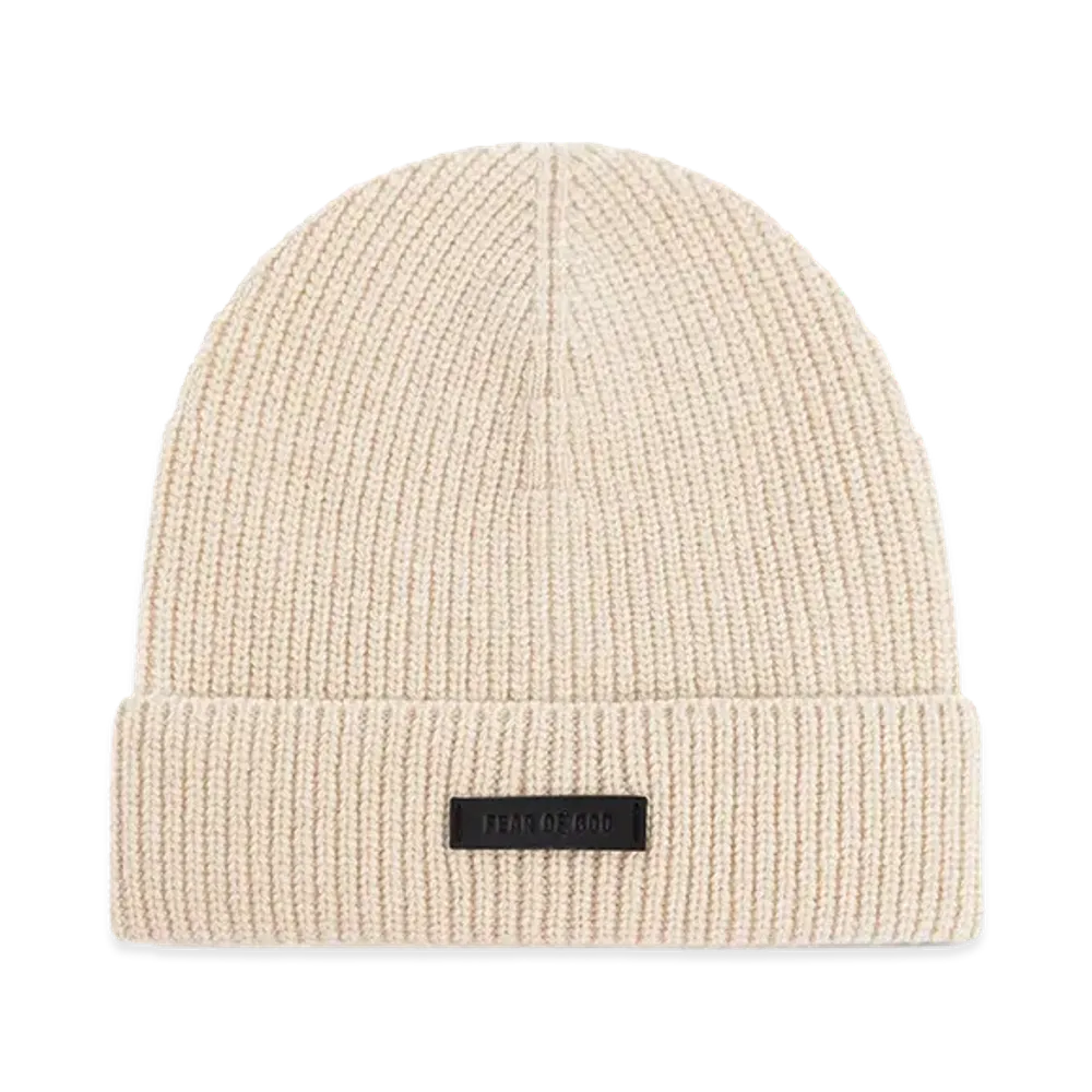 FEAR OF GOD Knitted Hat with Logo "Ivory"