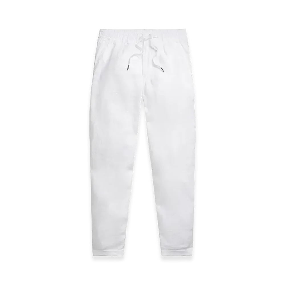 Polo Ralph Lauren Lateef Linen Slim Tapered-Fit Trousers "White"