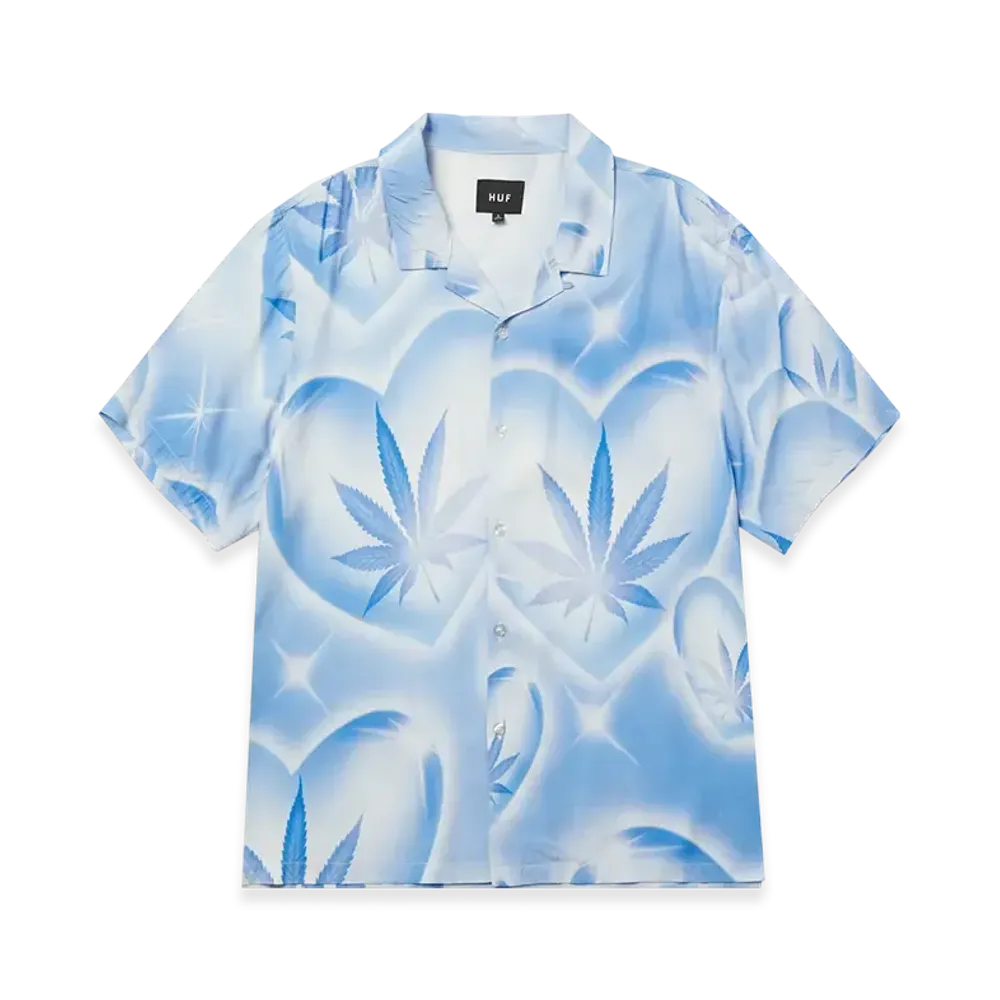 HUF Summer 25 Love In The Air Resort Shirt "Pool Blue"
