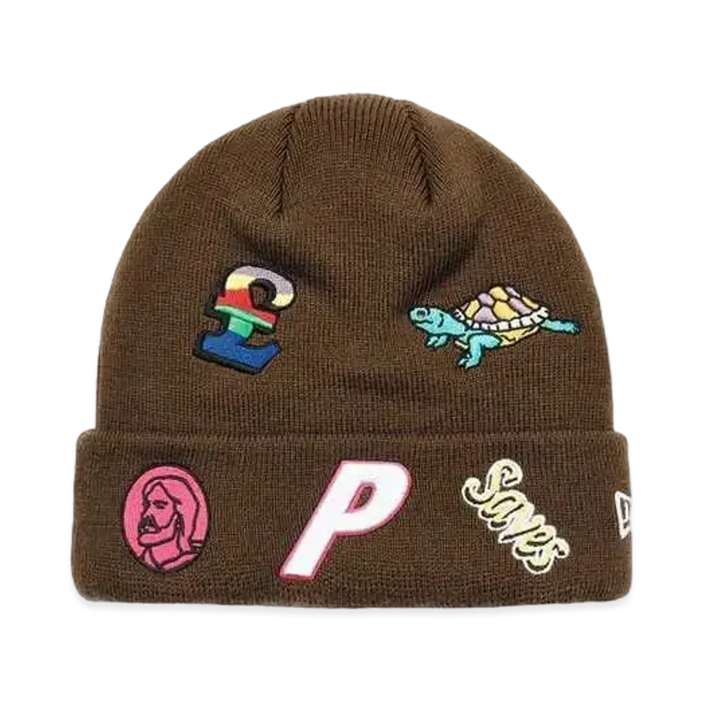 PALACE New Era Jesus Beanie "Brown"