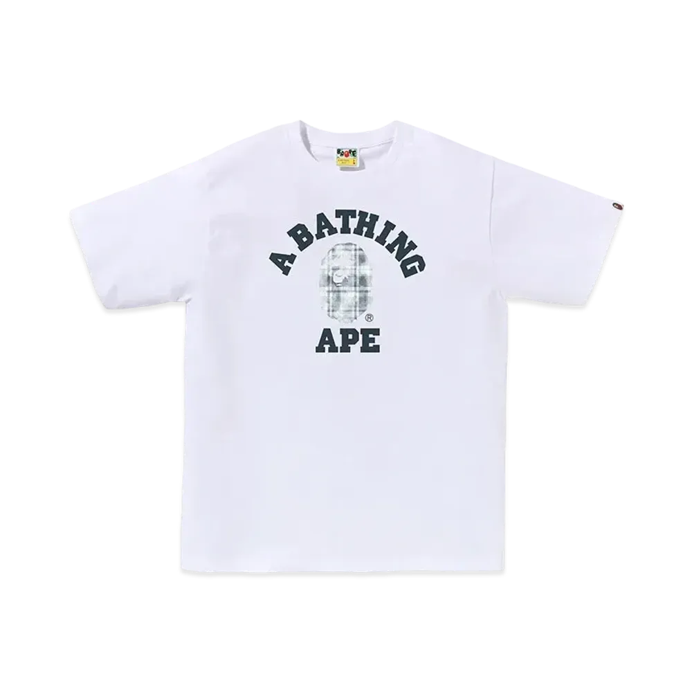 A BATHING APE College Tee "White"