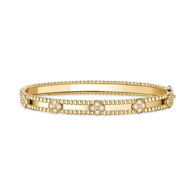 Van Cleef & Arpels Perlee sweet clovers bracelet medium model "18K Yellow gold/Diamond"