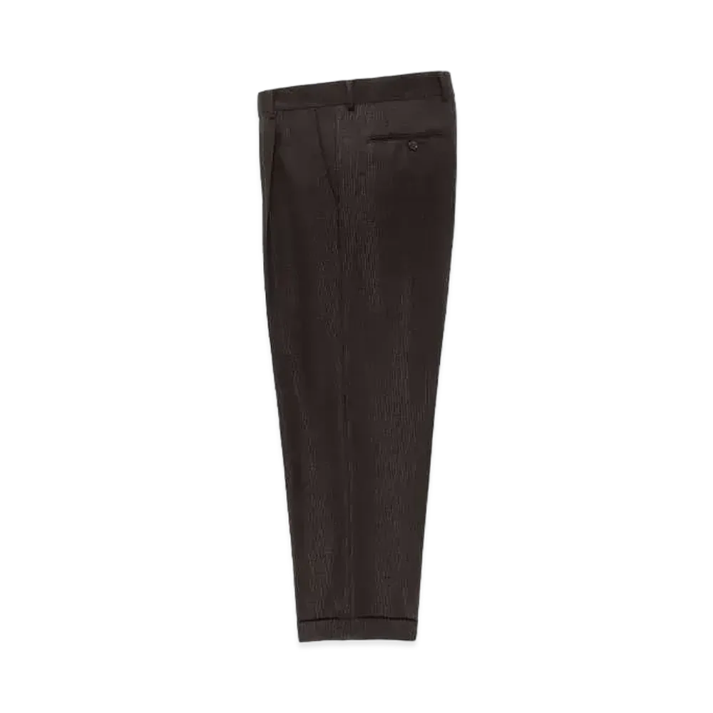 WACKO MARIA Dormeuil / Glitter Pleated Trousers (Type-2) "Brown"