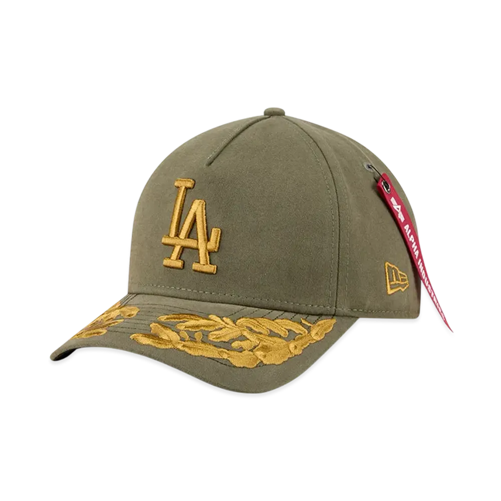 NEW ERA x MLB x Alpha Industries 9FORTY M-Crown A-Frame Los Angeles Dodgers "Olive"